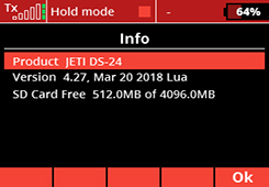 JETI Firmwareupdate Historie