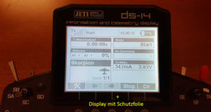 JETI-DS-14 mit Displayschutzfolie